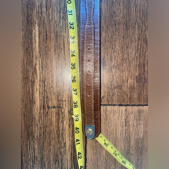 Lizard grab cowhide belt brown belt flower belt country belt southern belt - Picture 6 of 16